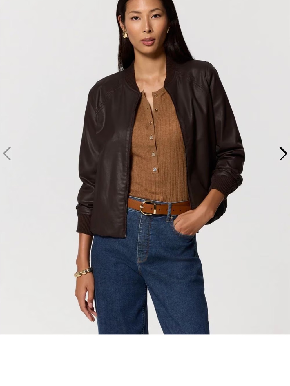 BRAND NEW! It’s The Season🥰White House Black Market Dark Brown Bomber Jacket